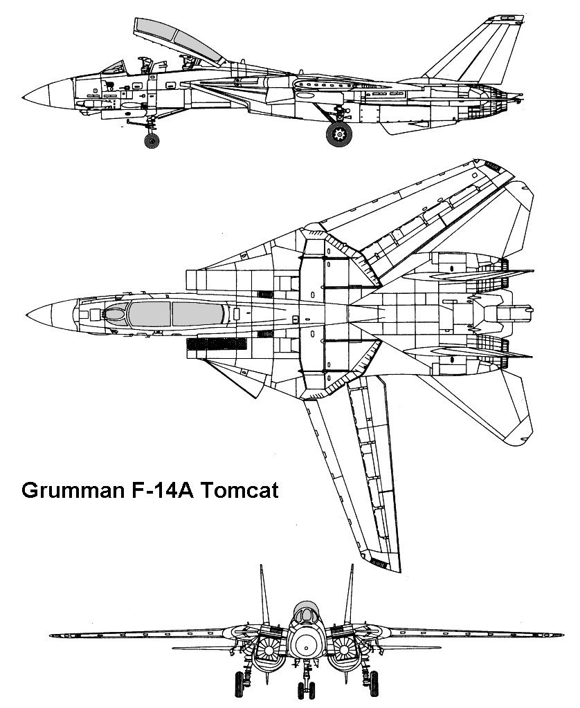 3 view F14 Tomcat